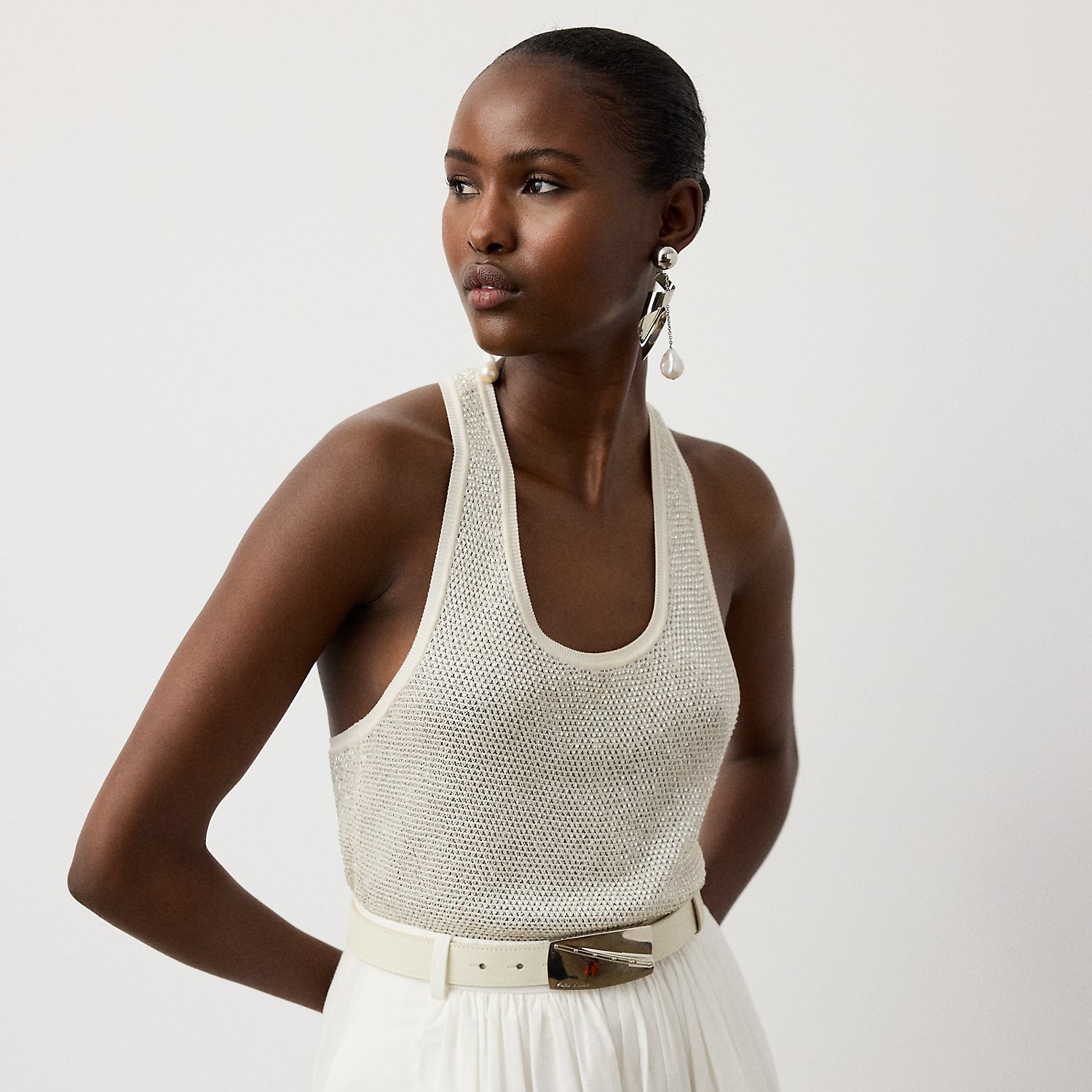 Embellished Racerback Jumper Tank Top