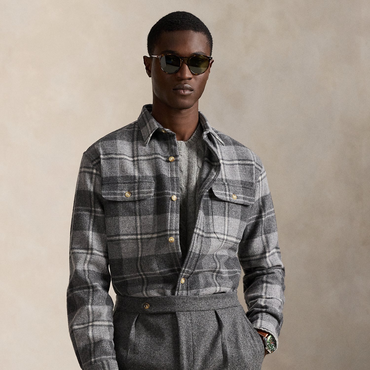 Classic Fit Plaid Wool Workshirt