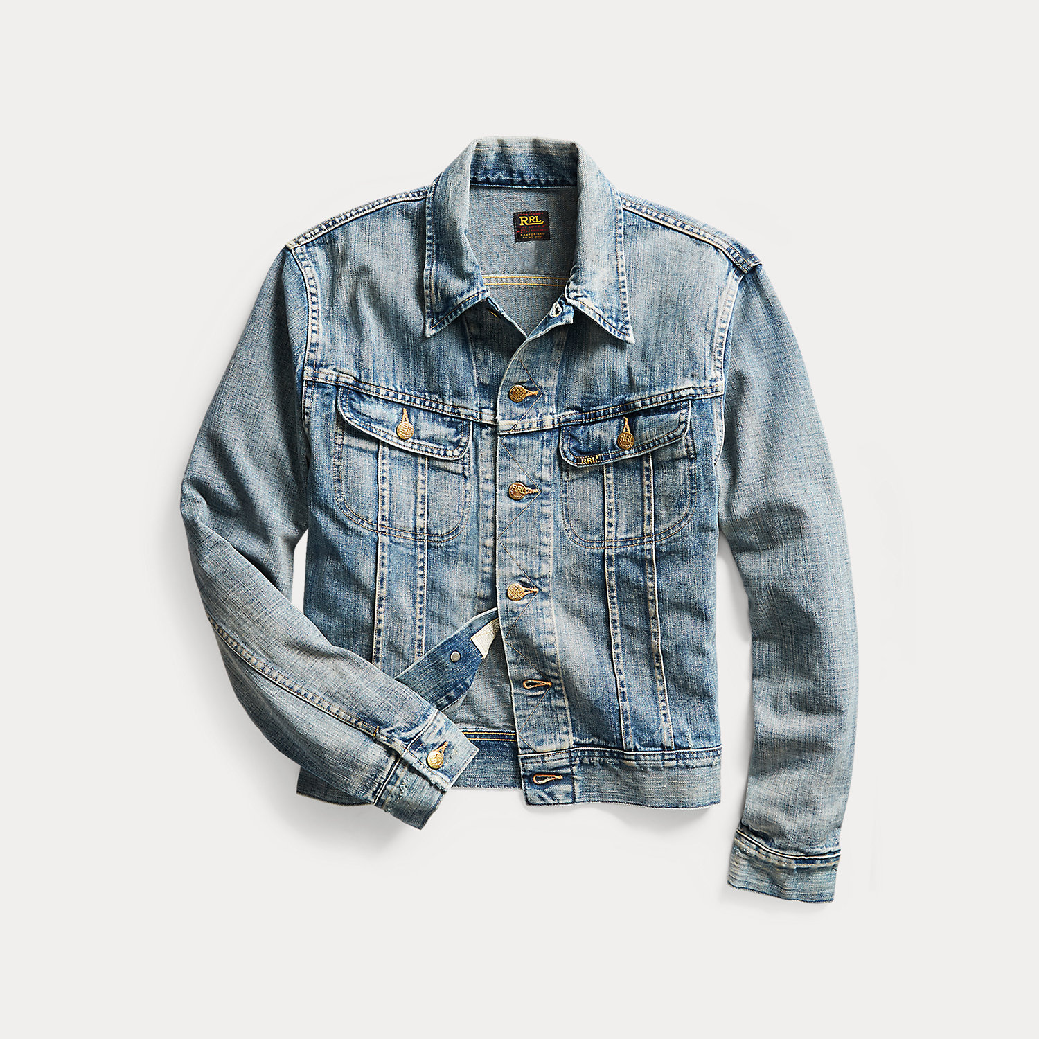Leeland Indigo Denim Trucker Jacket by Ralph Lauren RRL