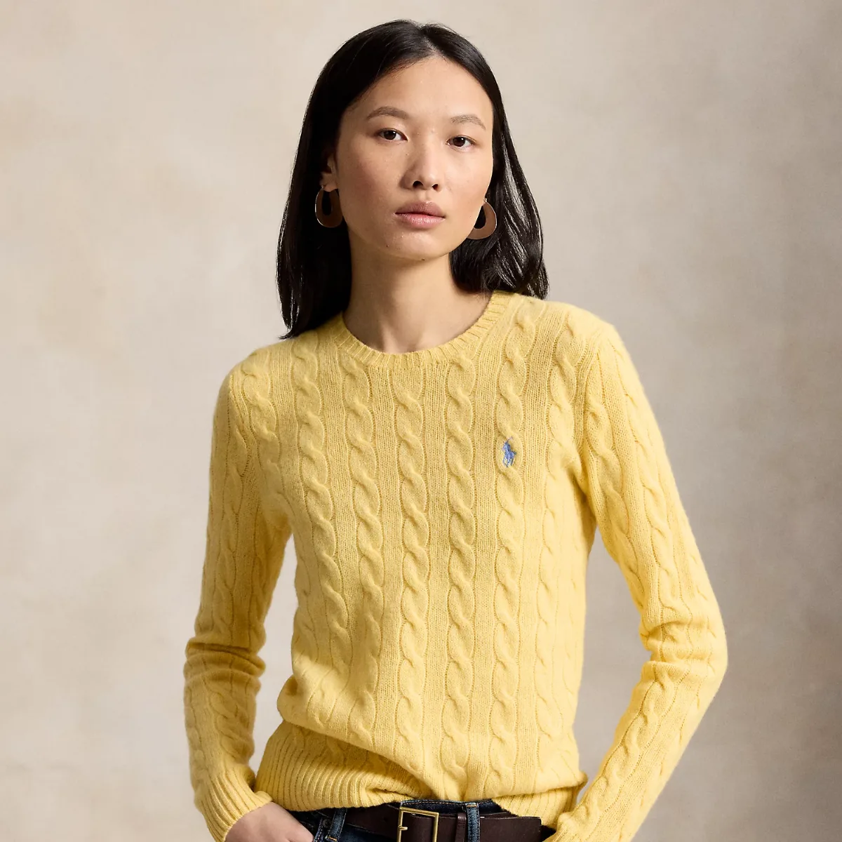 Cable Wool-Cashmere Crewneck Jumper by Polo Ralph Lauren