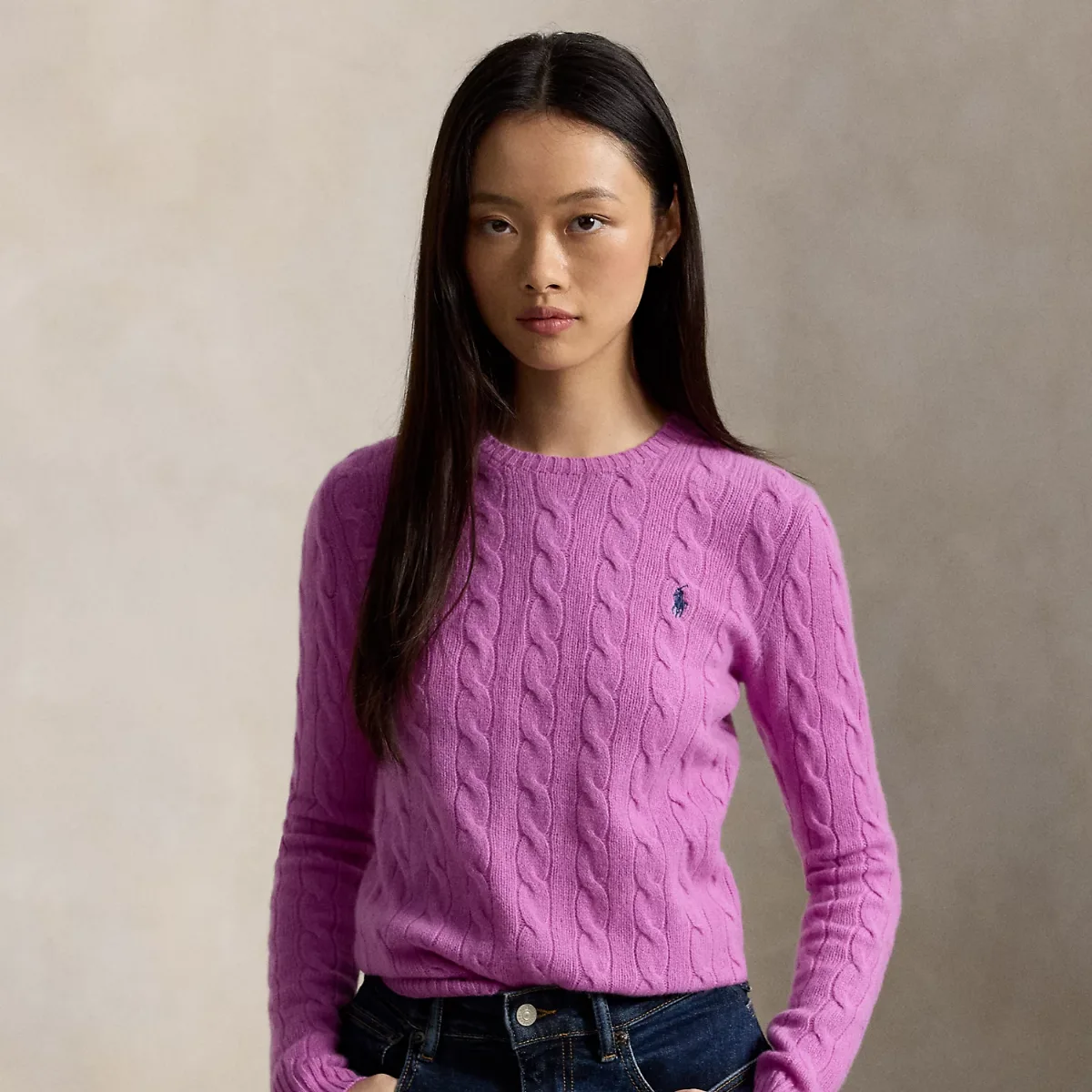 Cable Wool-Cashmere Crewneck Jumper