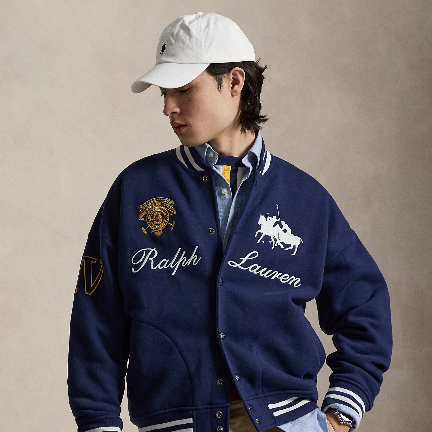 Heavyweight Fleece Baseball Jacket