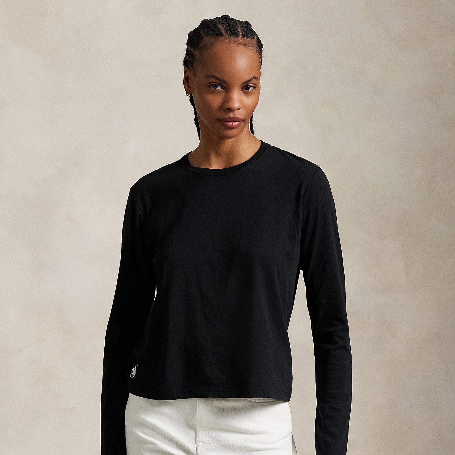 Shrunken Fit Jersey Long-Sleeve Tee