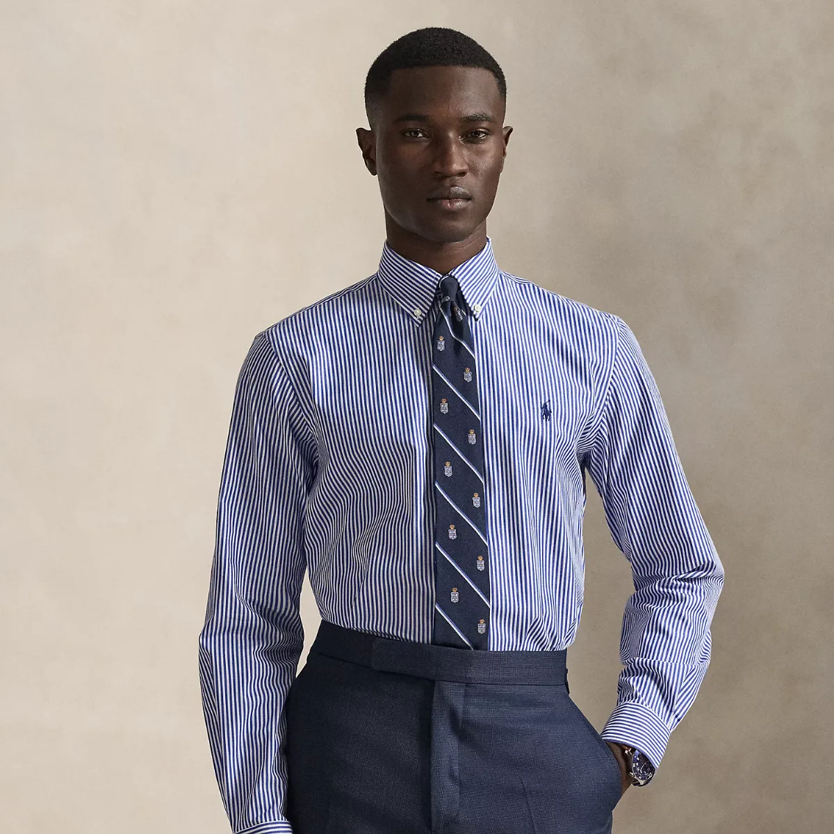 Custom Fit Stretch Poplin Shirt