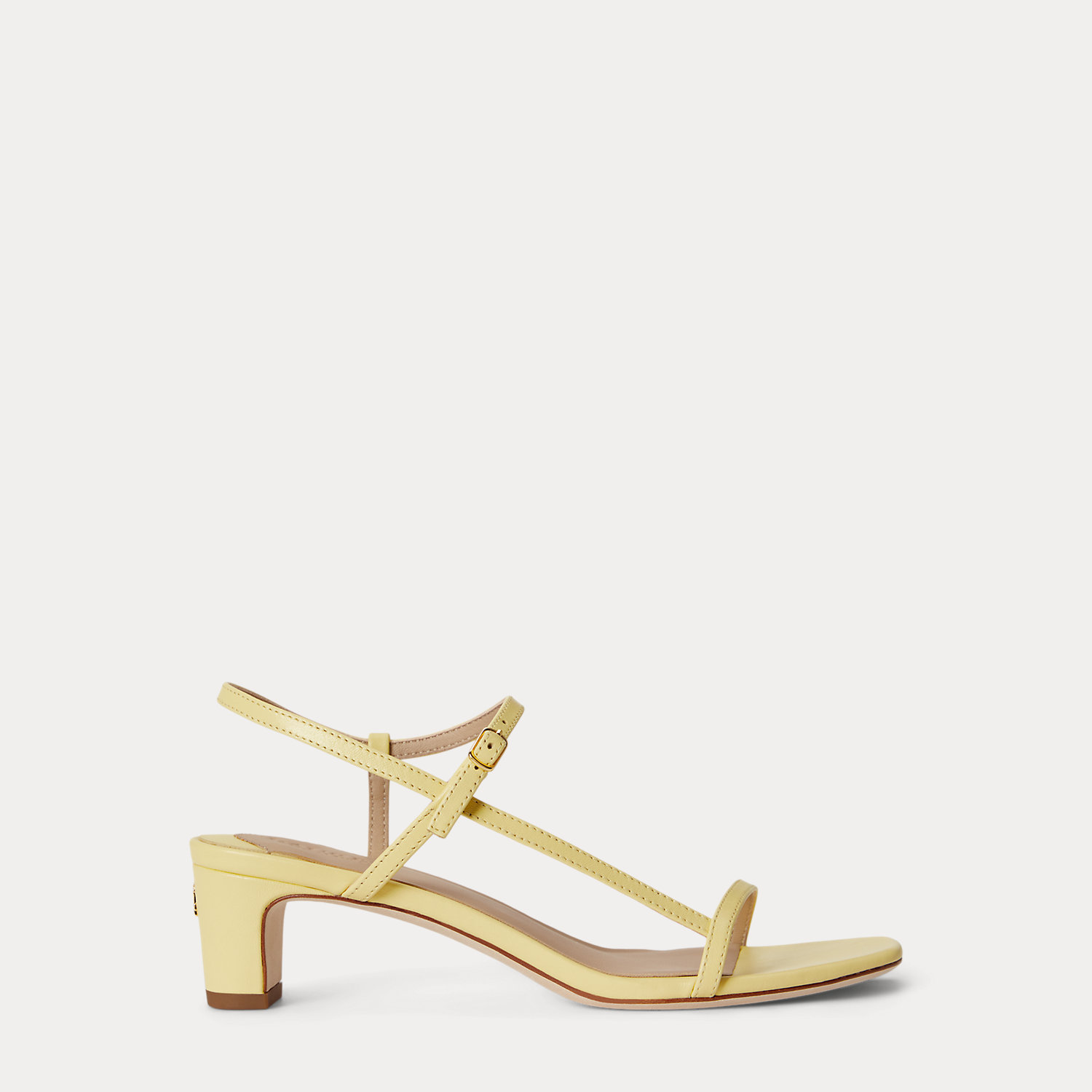 Lainee Mid-Heel Nappa Leather Sandal