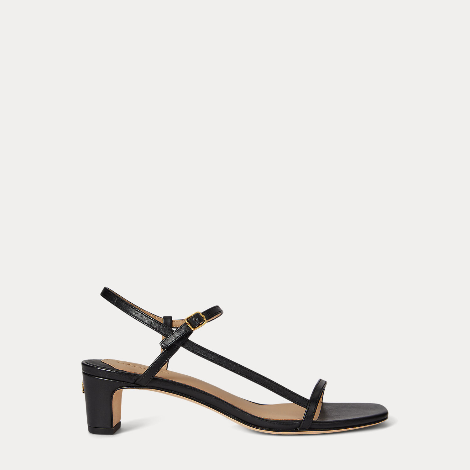 Lainee Mid-Heel Nappa Leather Sandal
