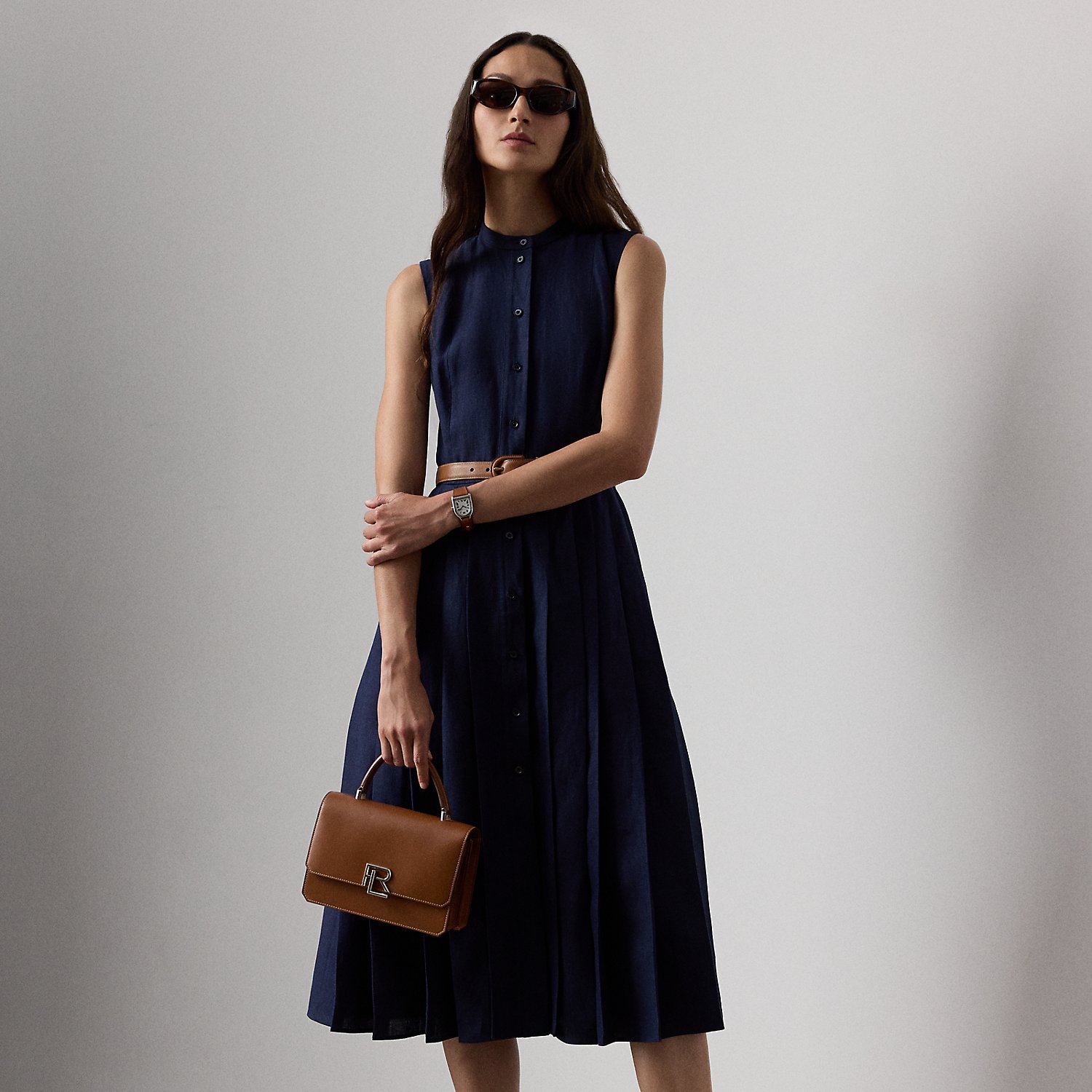 Kennedi Linen Sleeveless Day Dress