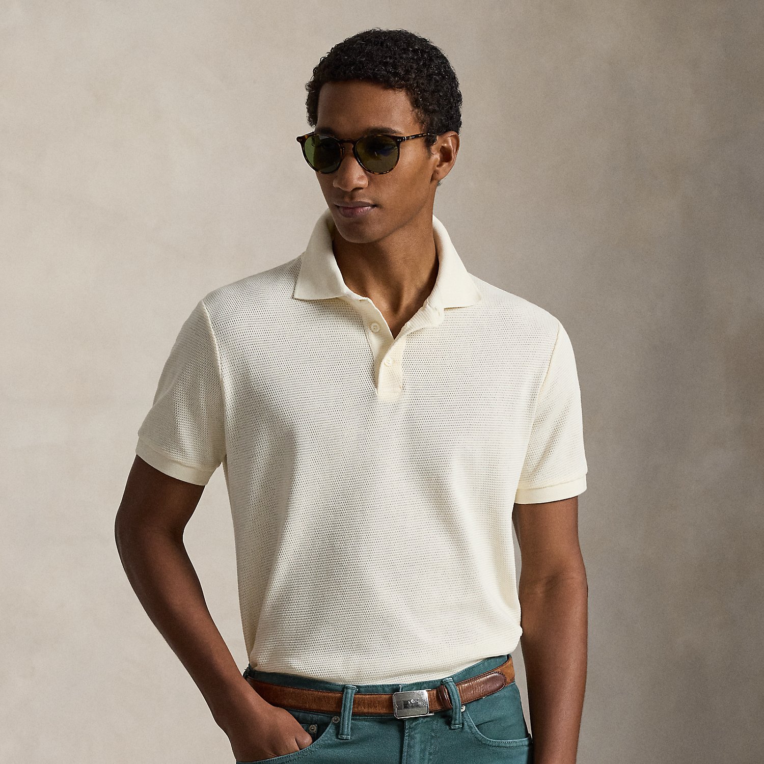Standard Fit Textured Polo Shirt