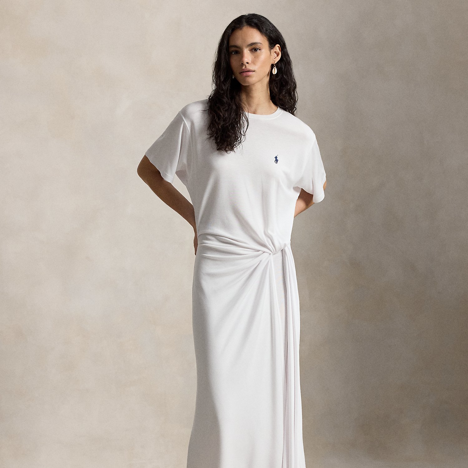 Twist-Detail Tee Dress
