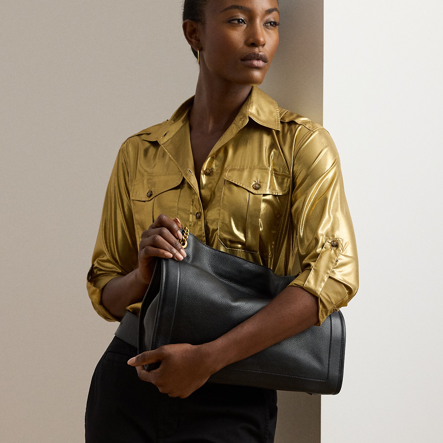 Pebbled Leather Large Bradley Tote Bag