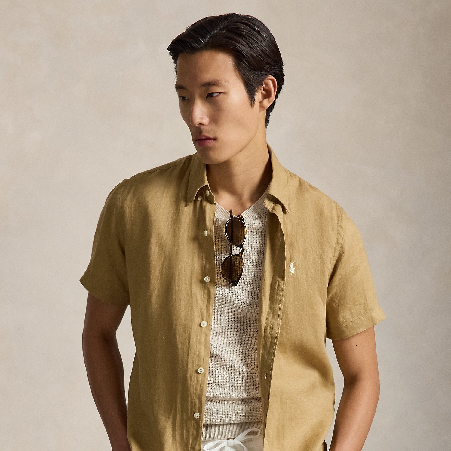 Custom Fit Linen Shirt by Polo Ralph Lauren