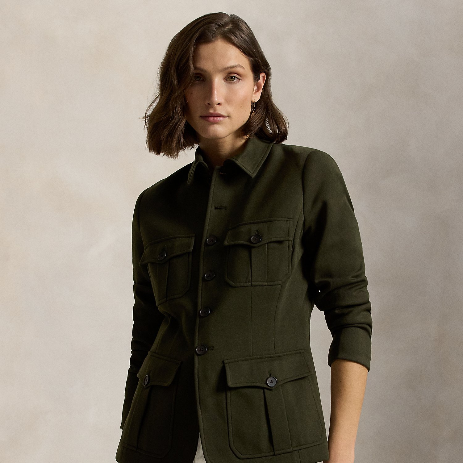 Knit Ponte Utility Jacket