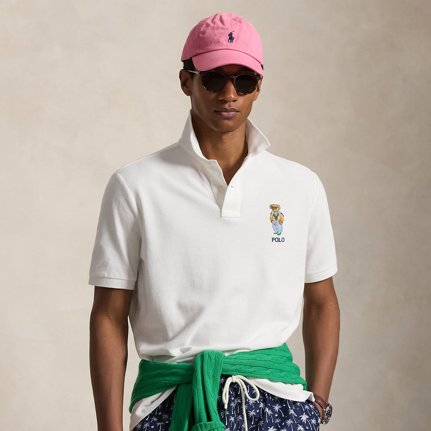 Custom Slim Fit Polo Bear Mesh Polo