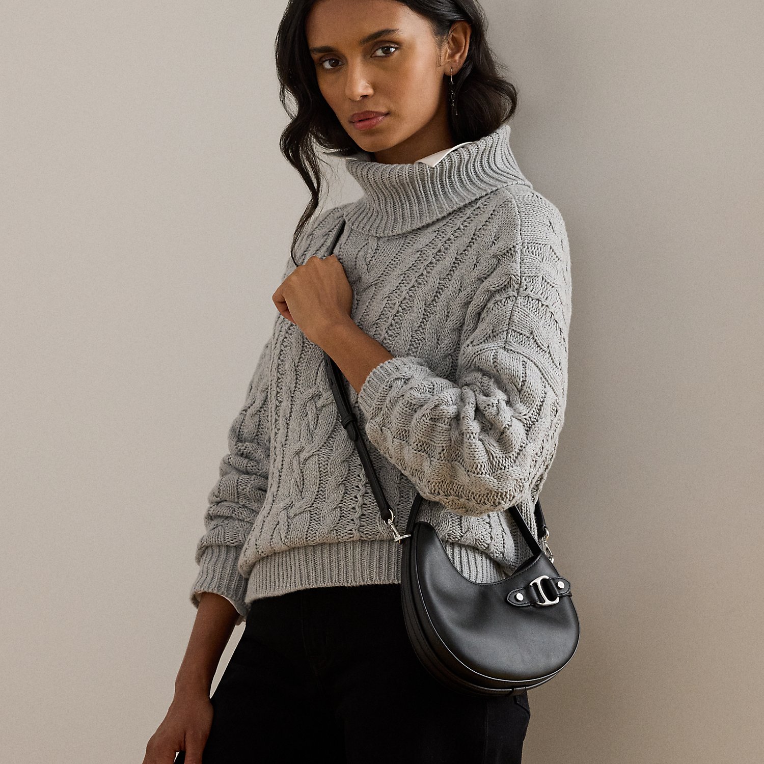 Leather Small Tasha Crossbody Bag