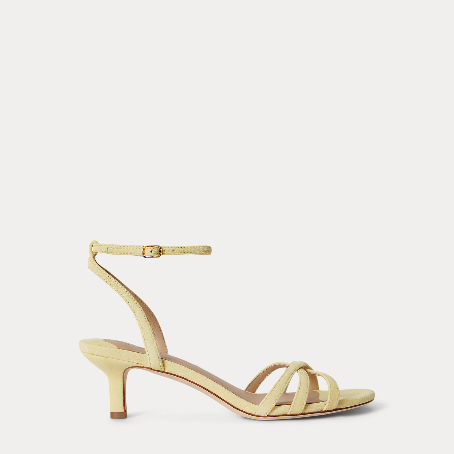 Kendyl Kitten-Heel Suede Sandal