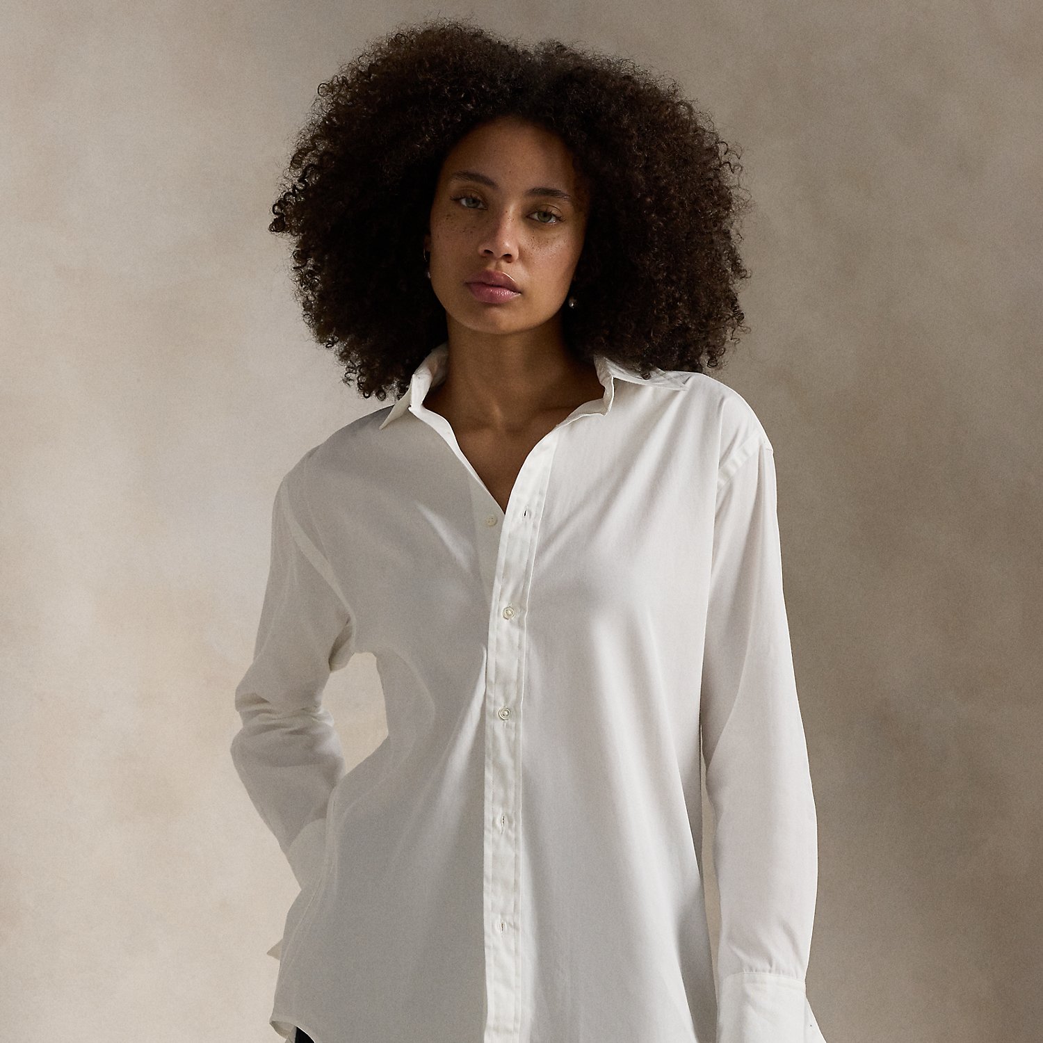 Extended-Cuff Cotton Shirt by Polo Ralph Lauren