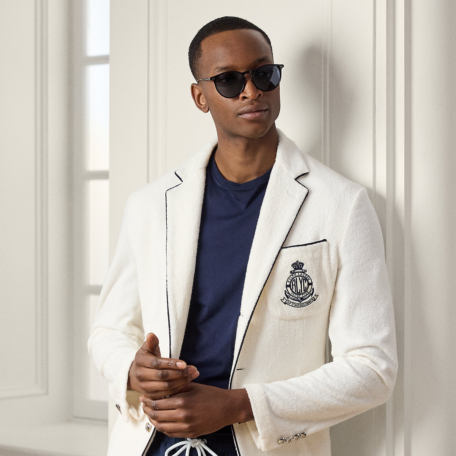 Hand-Tailored Embroidered Terry Blazer
