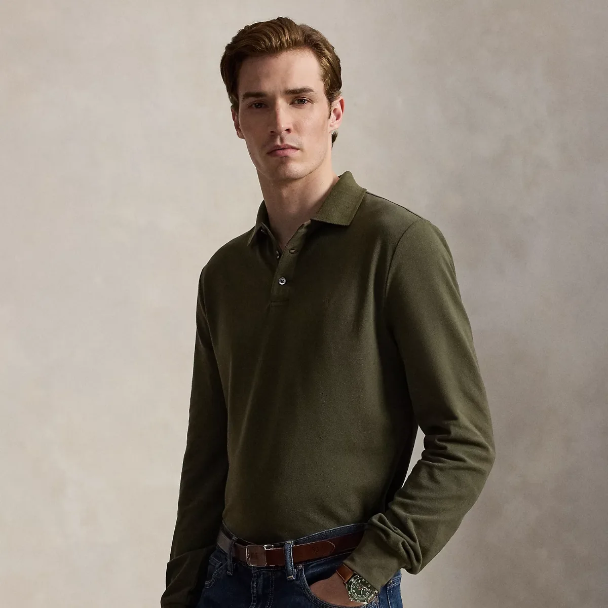 Custom Slim Fit Stretch Mesh Polo Shirt by Polo Ralph Lauren