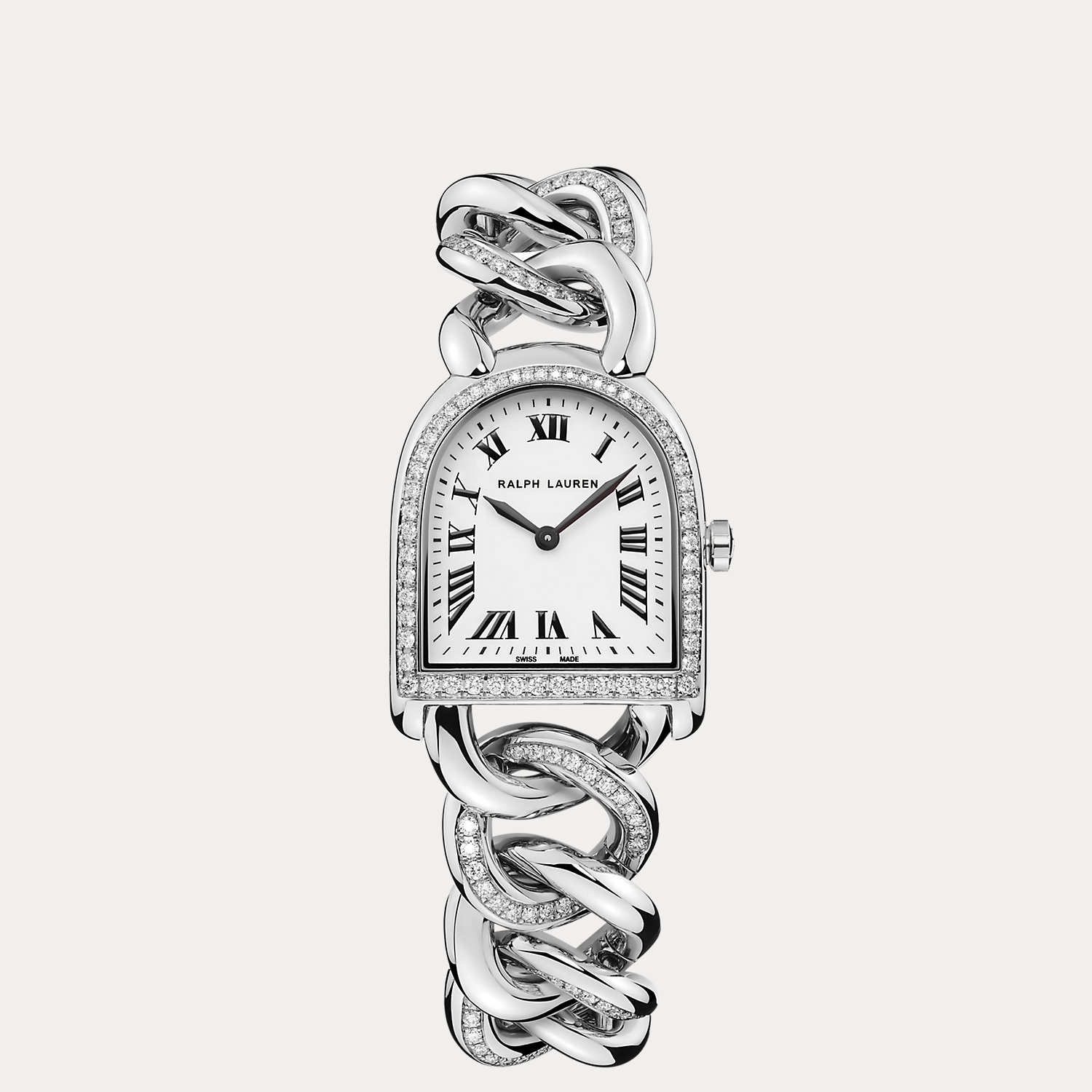 Petite-Link Steel Diamond Stirrup Watch