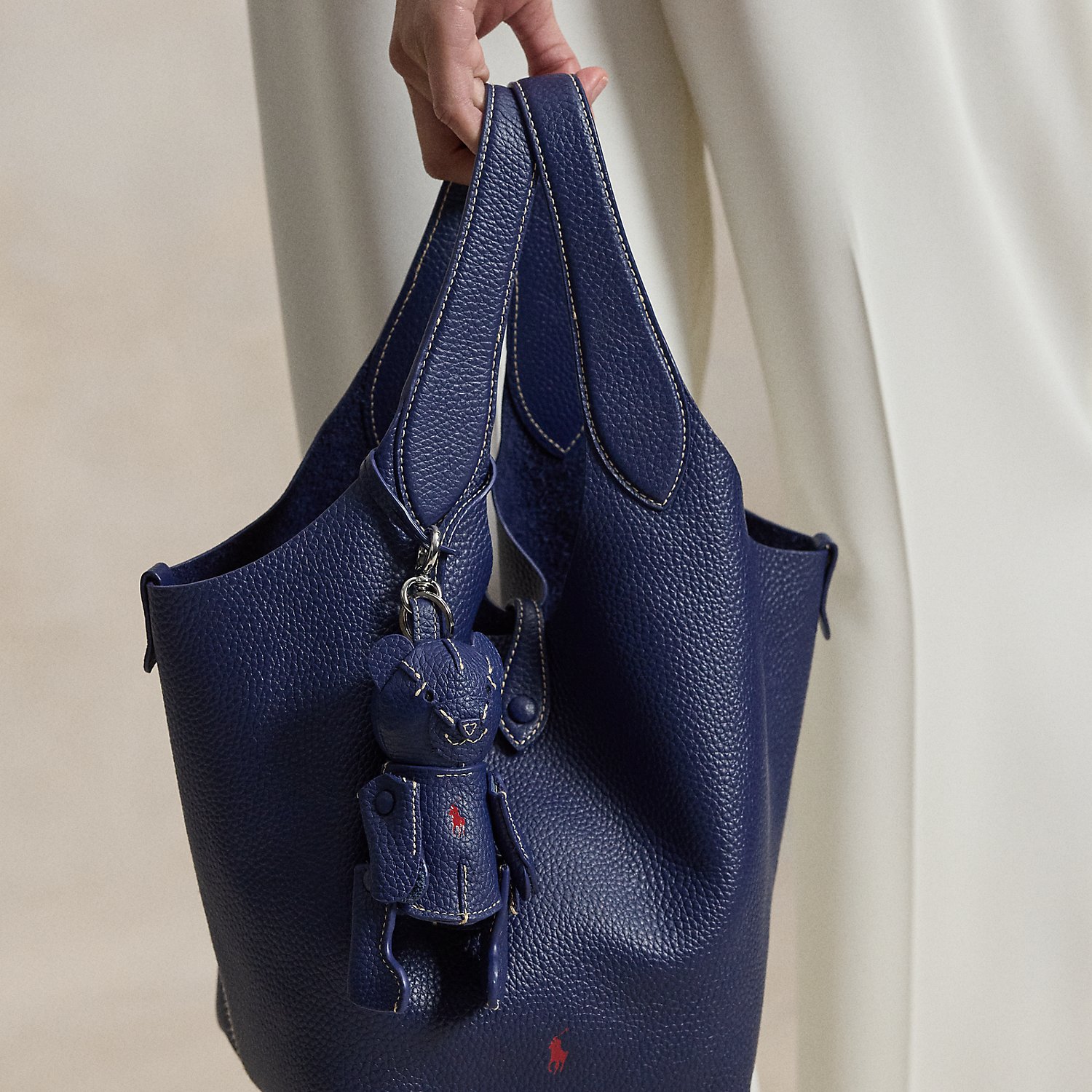 Polo Bear Leather Bag Charm