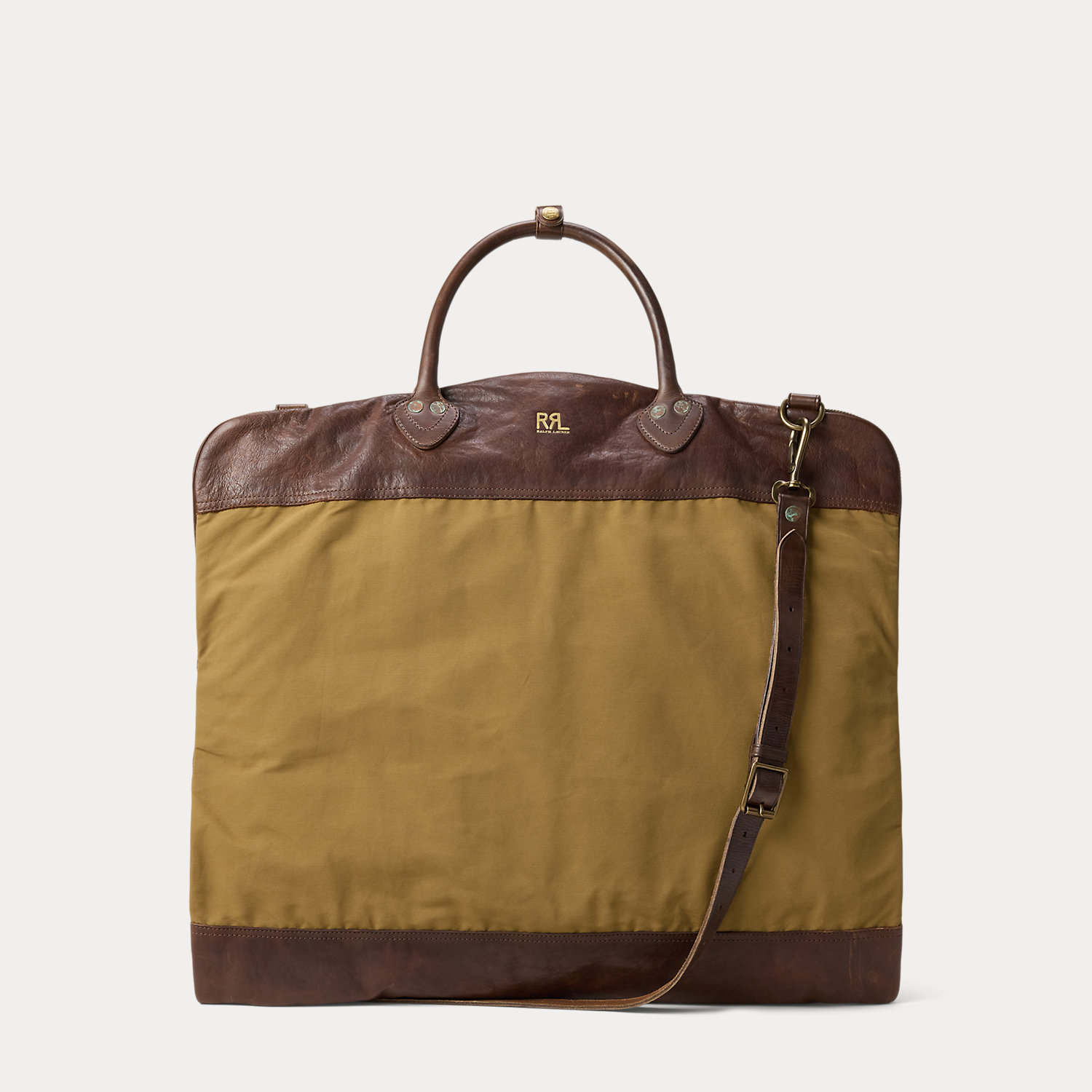 Leather-Trim Oilcloth Garment Bag by Ralph Lauren RRL
