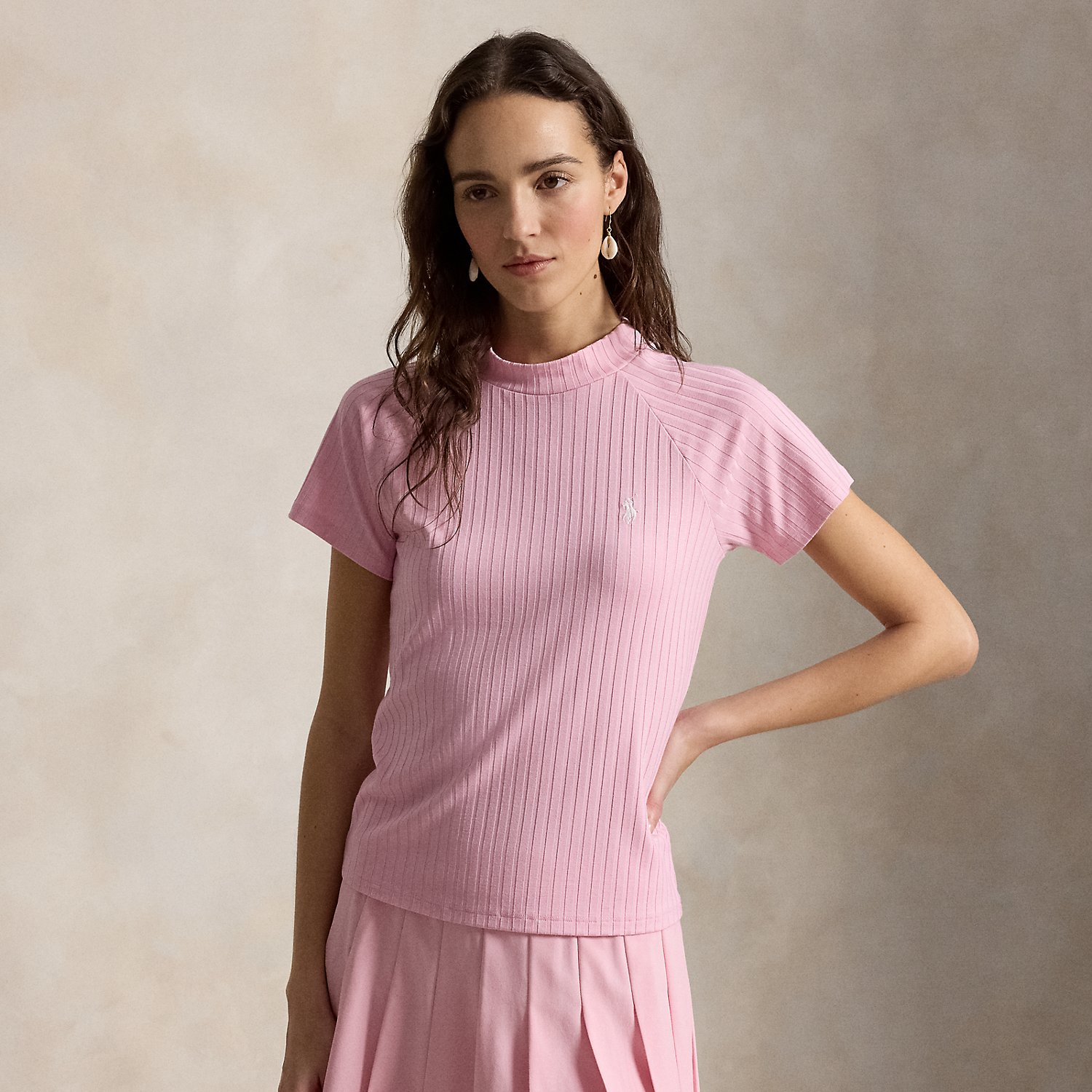 Rib-knit Stretch-Blend Mockneck by Ralph Lauren RLX