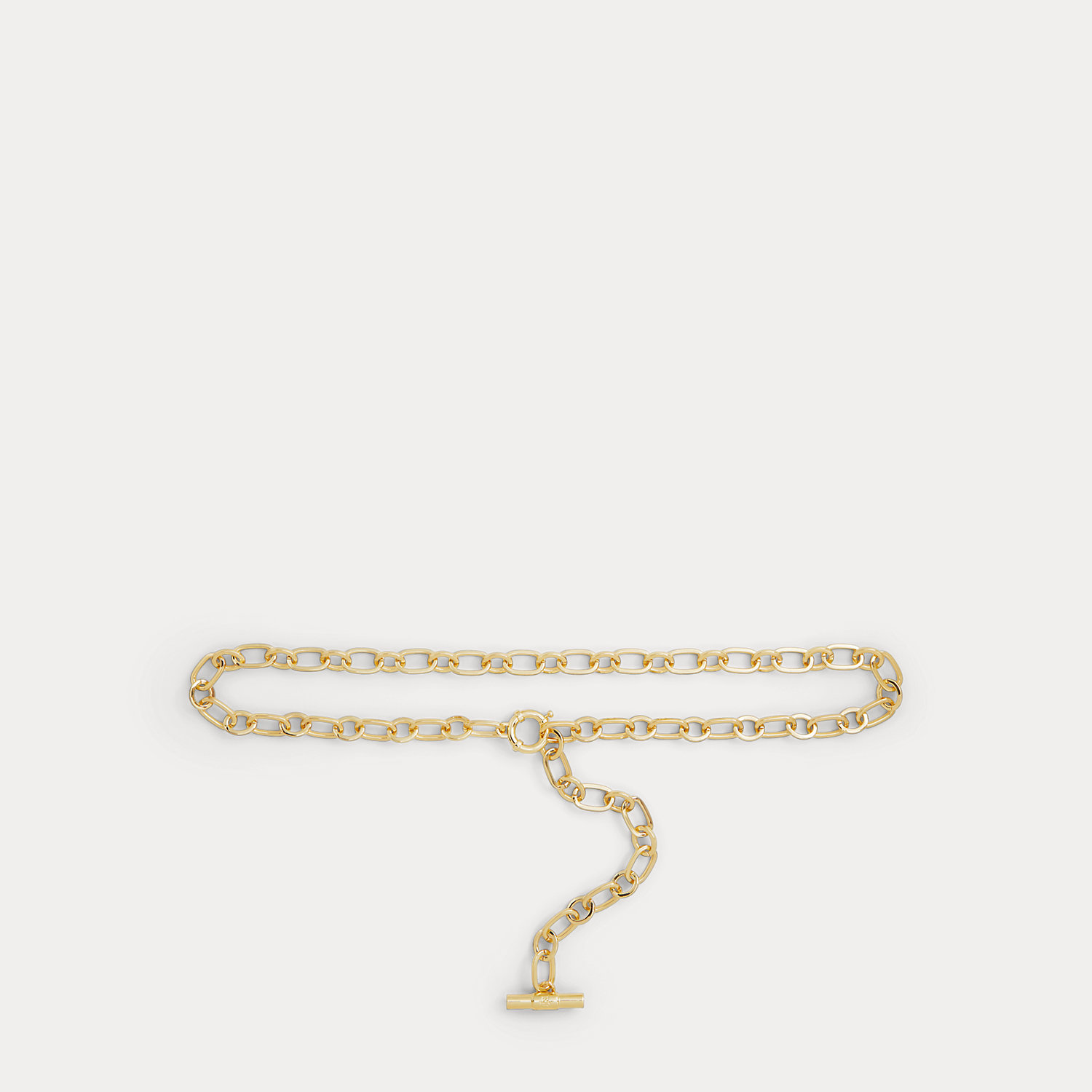 Brass-Finished Toggle Chain Belt