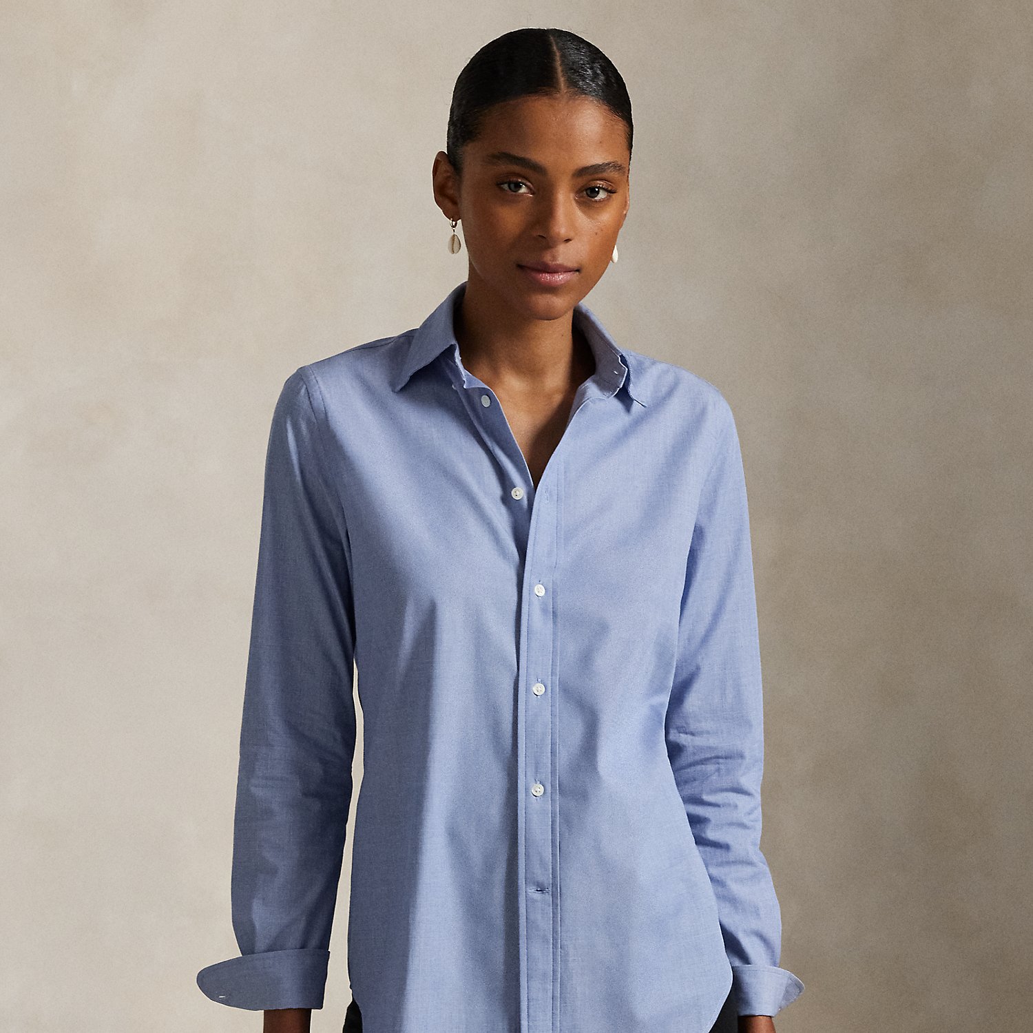 End-on-End Stretch Slim Fit Cotton Shirt