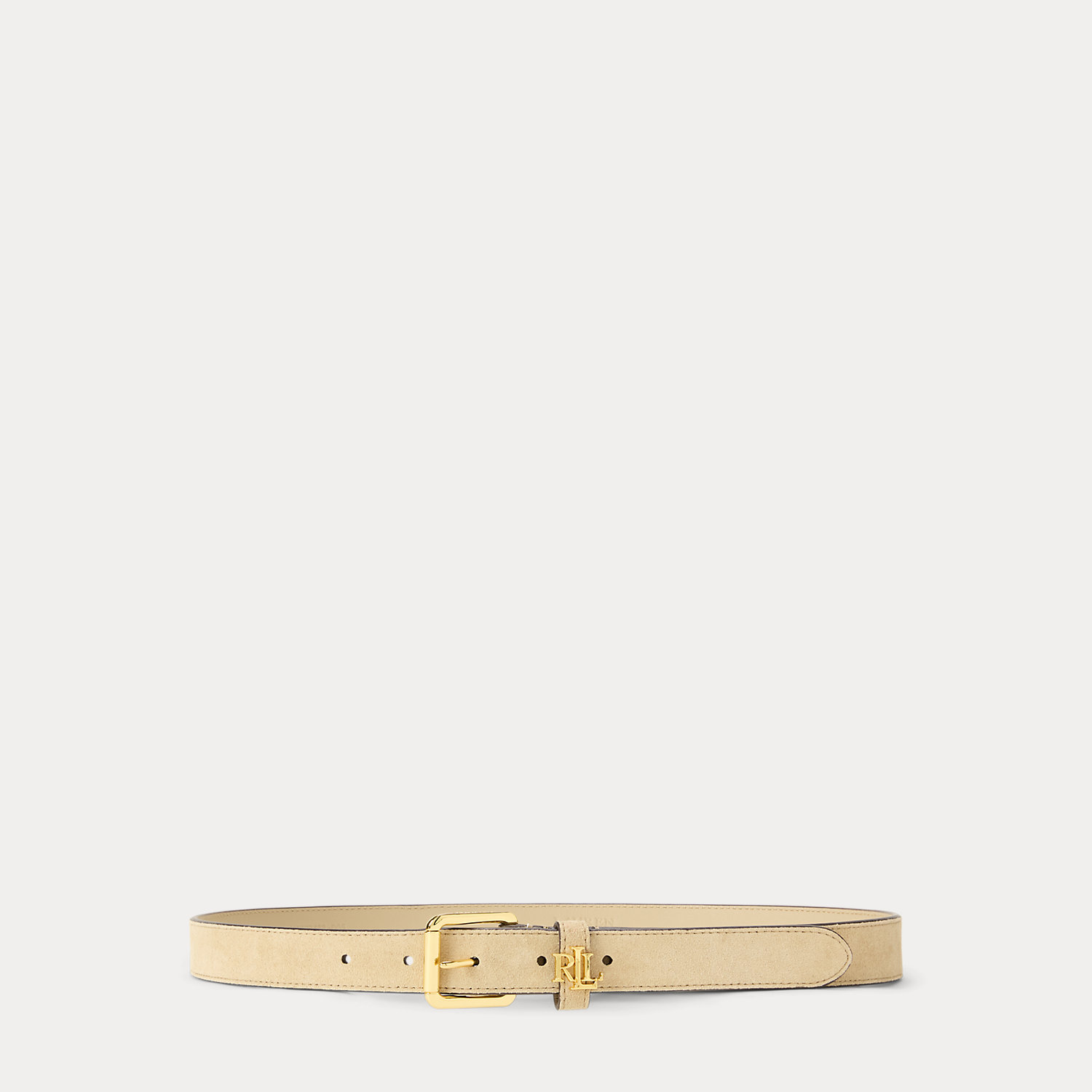 Logo-Keeper Suede Skinny Belt