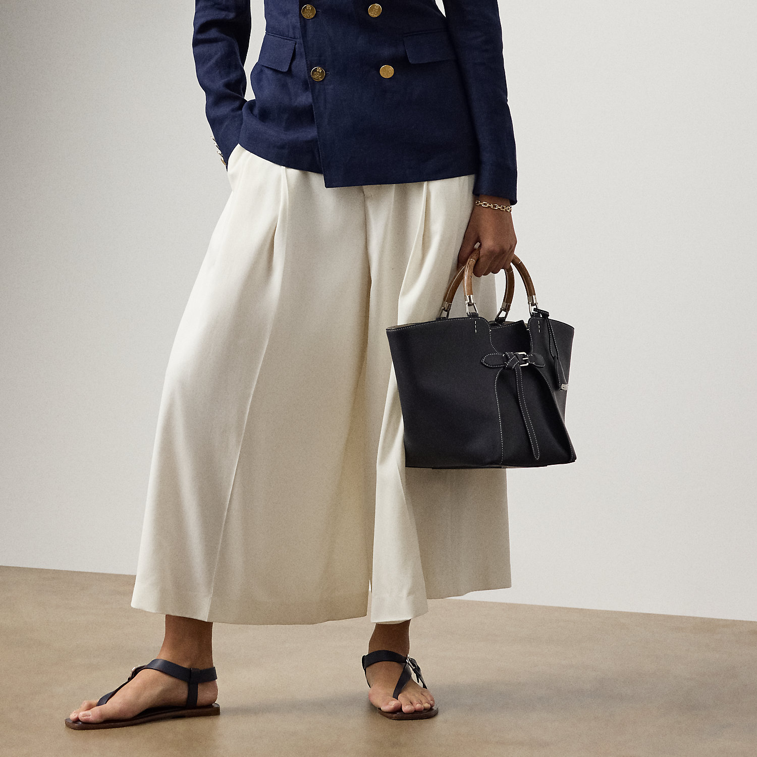 Myrtle Silk Poplin Cropped Pleated Trouser