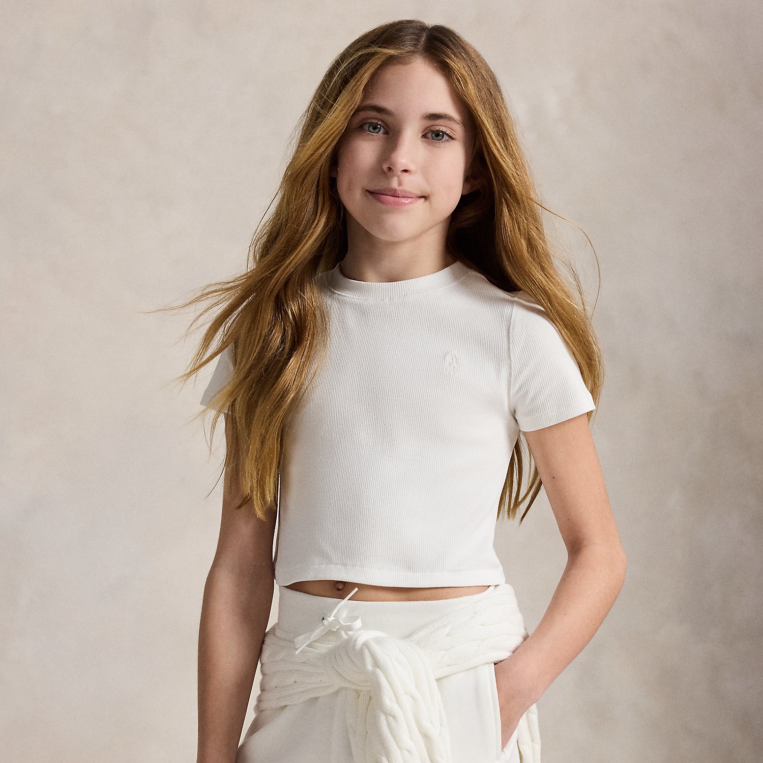 Ribbed Boxy T-shirt by Ralph Lauren