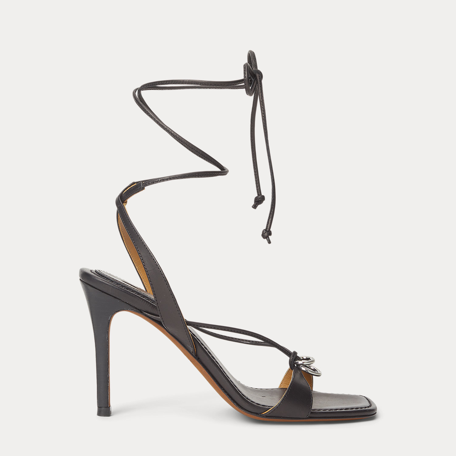 O-Ring Leather Wrap Sandal
