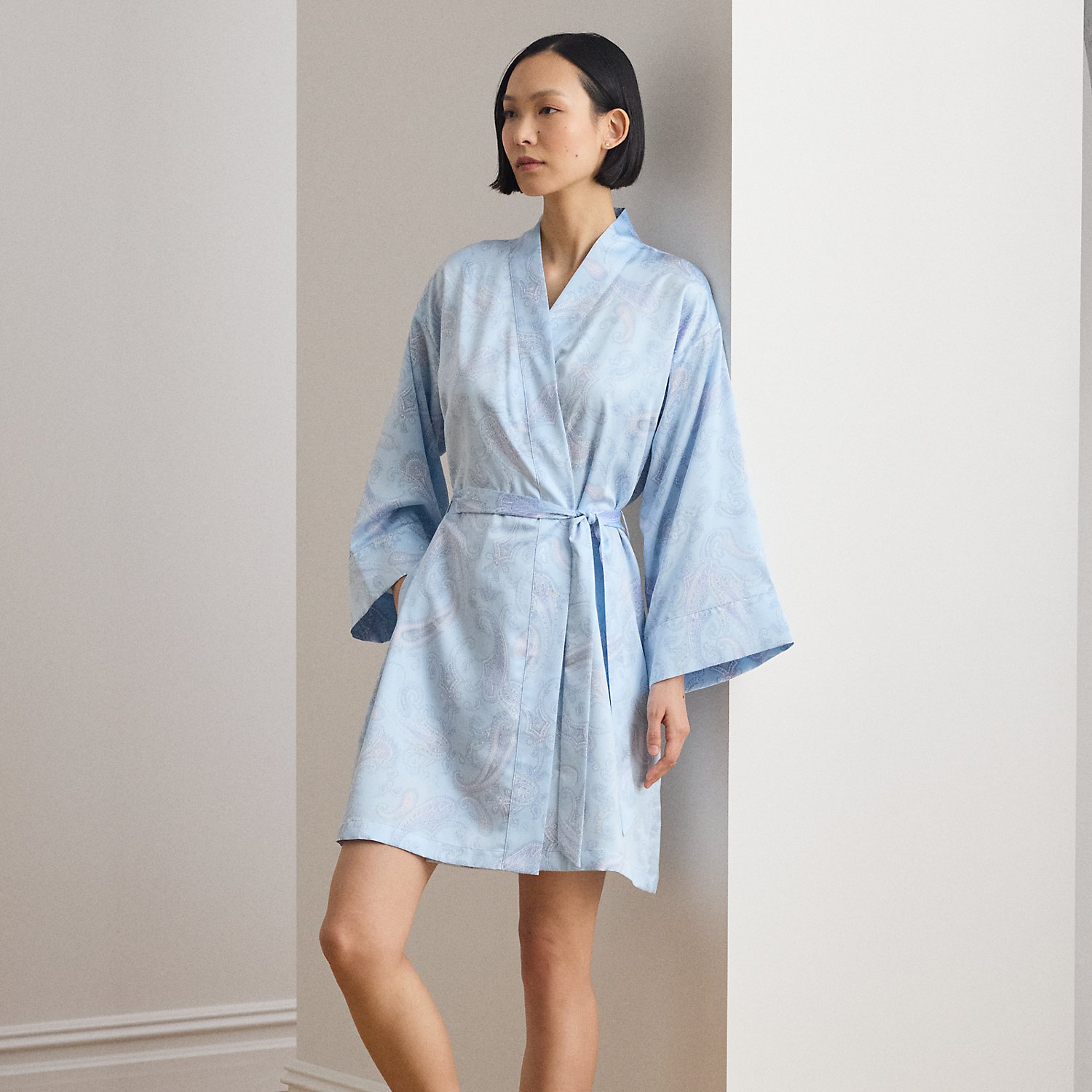 Paisley Satin Robe