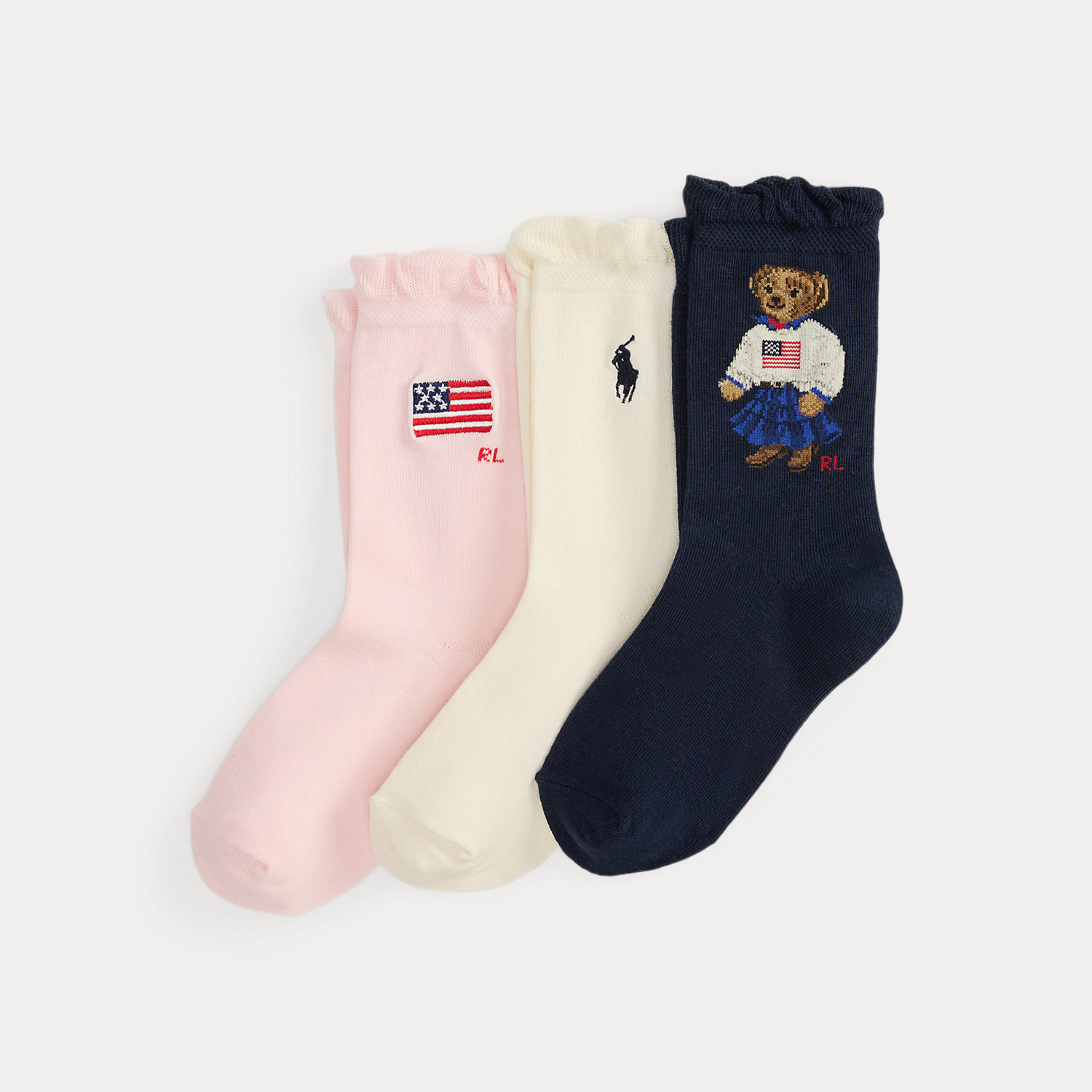 Polo Bear Crew Sock 3-Pack