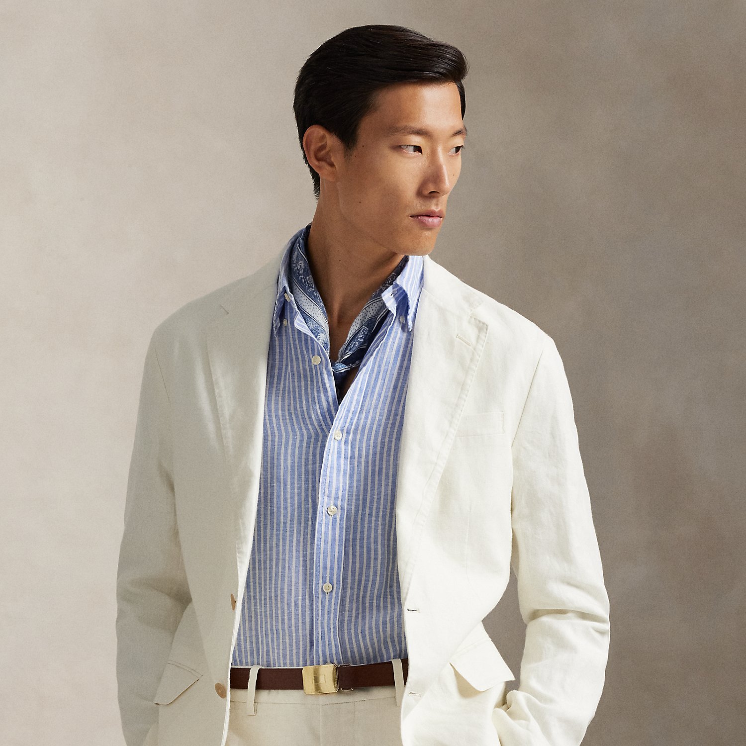 Polo Soft Modern Fit Linen Suit Jacket