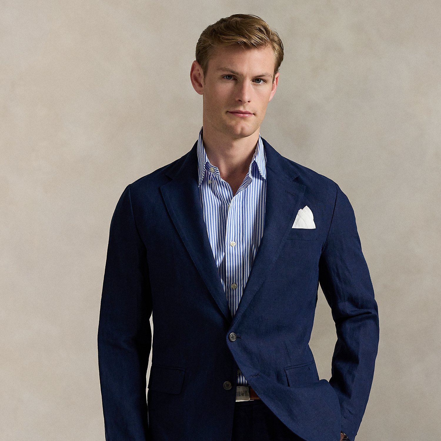 Polo Soft Modern Fit Linen Suit Jacket