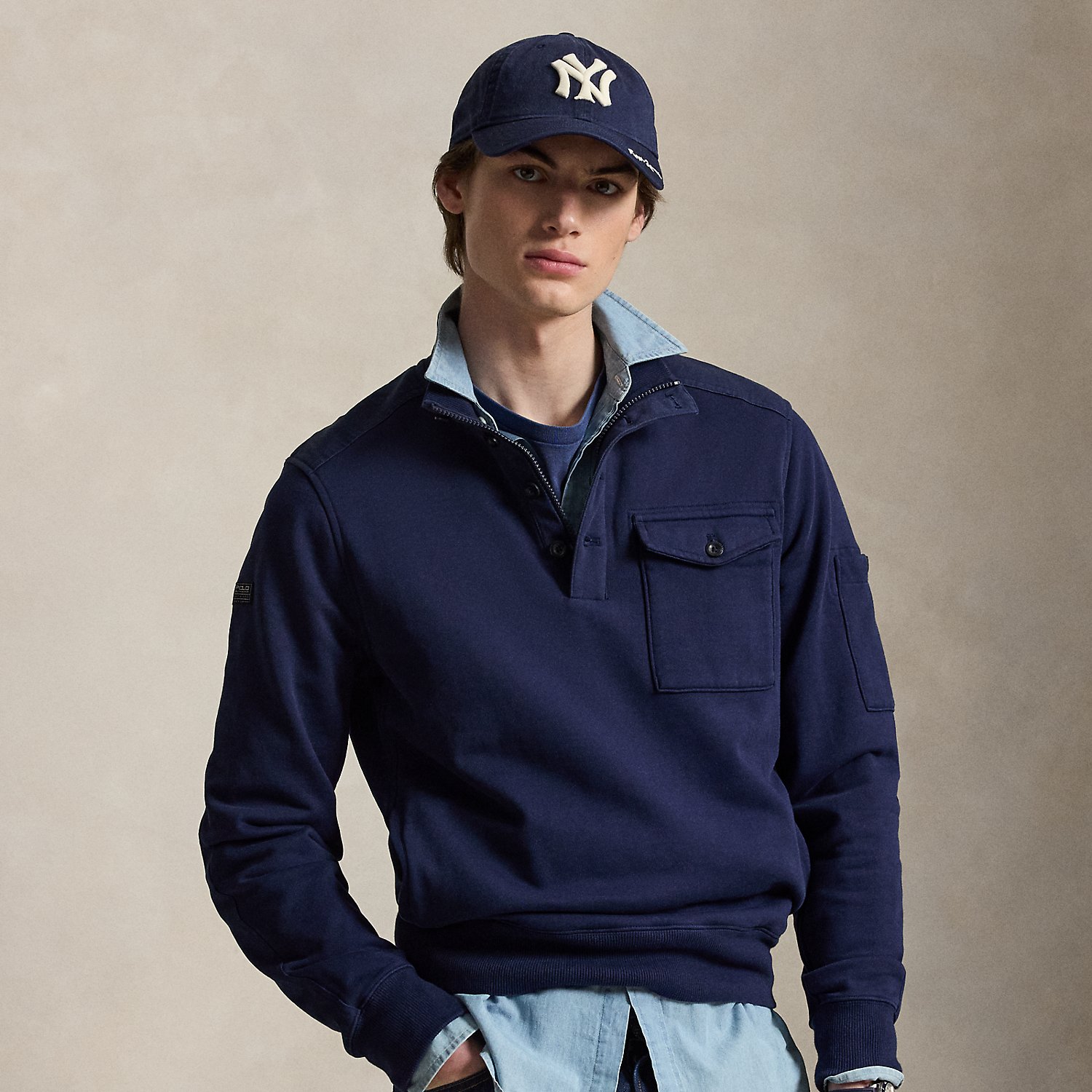 Loopback Fleece Utility Sweatshirt by Polo Ralph Lauren
