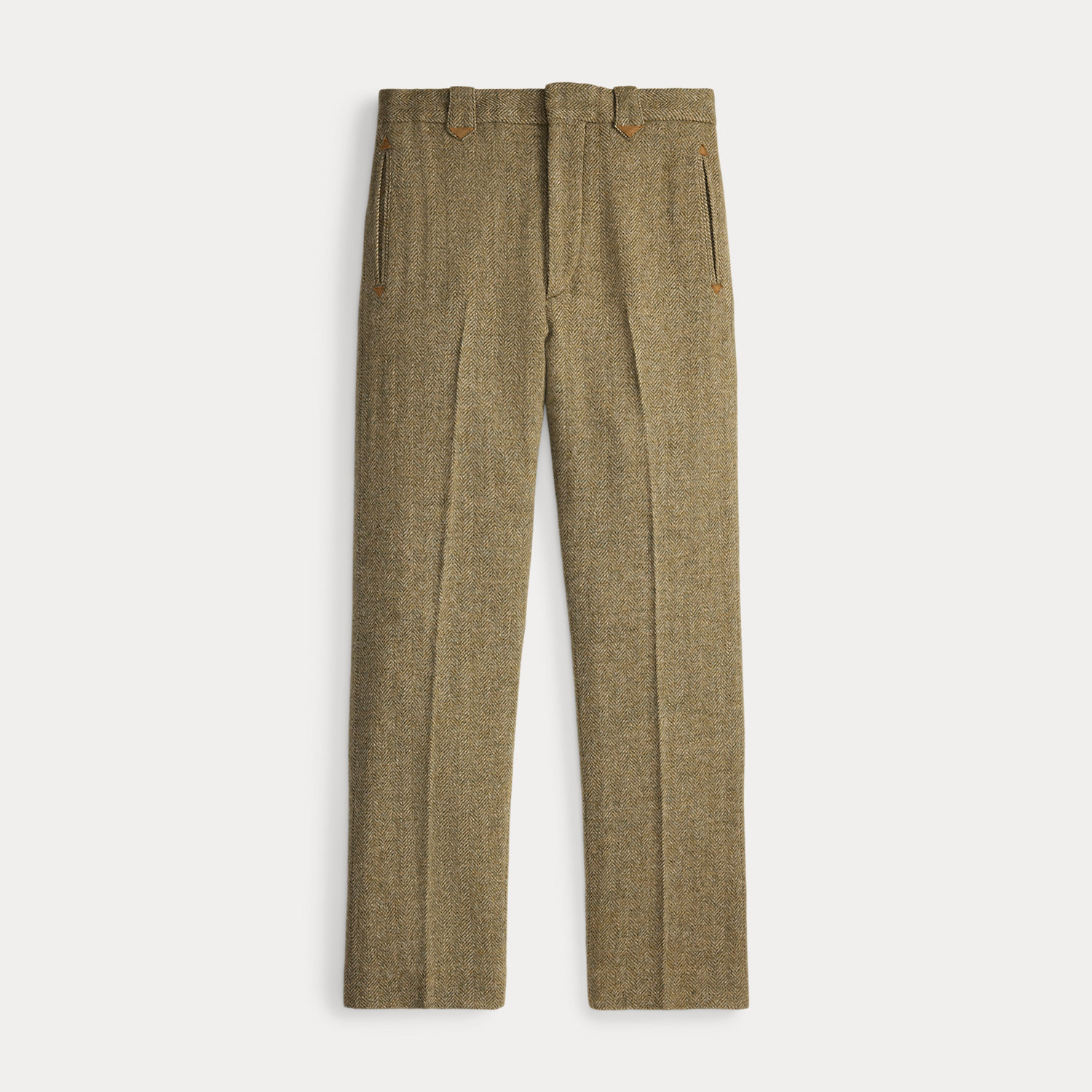 Slim Fit Wool Herringbone Trousers