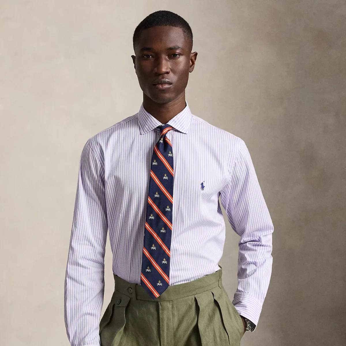 Custom Fit Striped Poplin Shirt