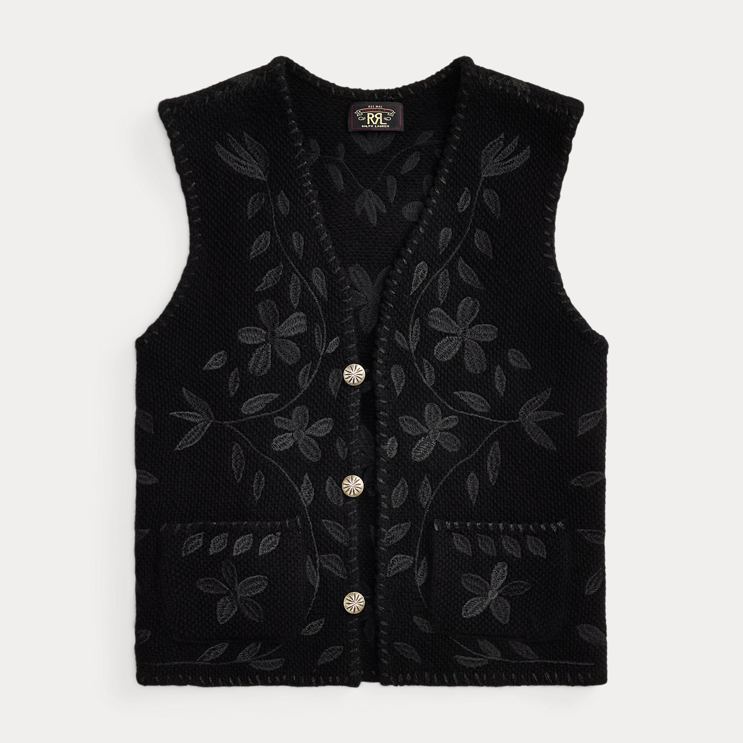 Embroidered Wool-Cashmere Waistcoat