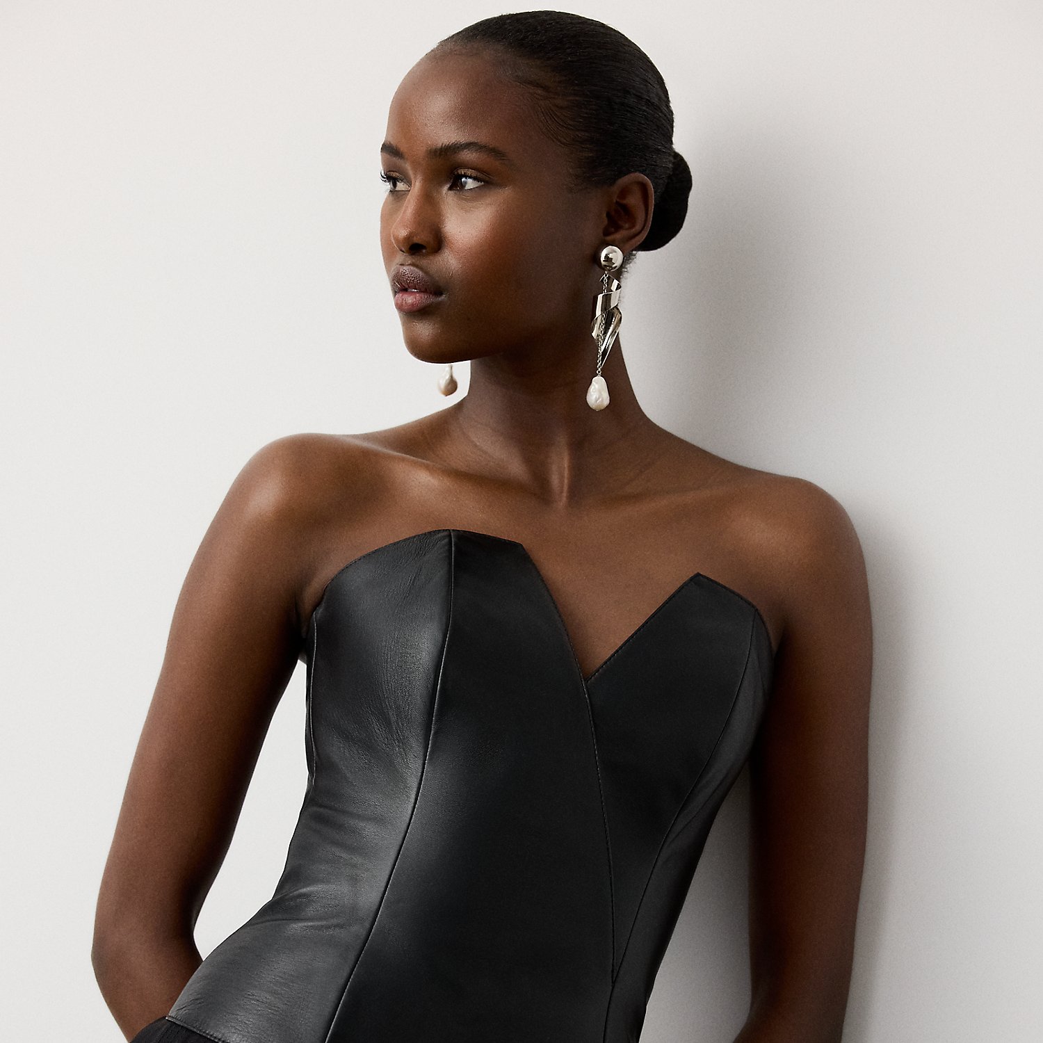 Harling Lambskin Bustier by Ralph Lauren Collection