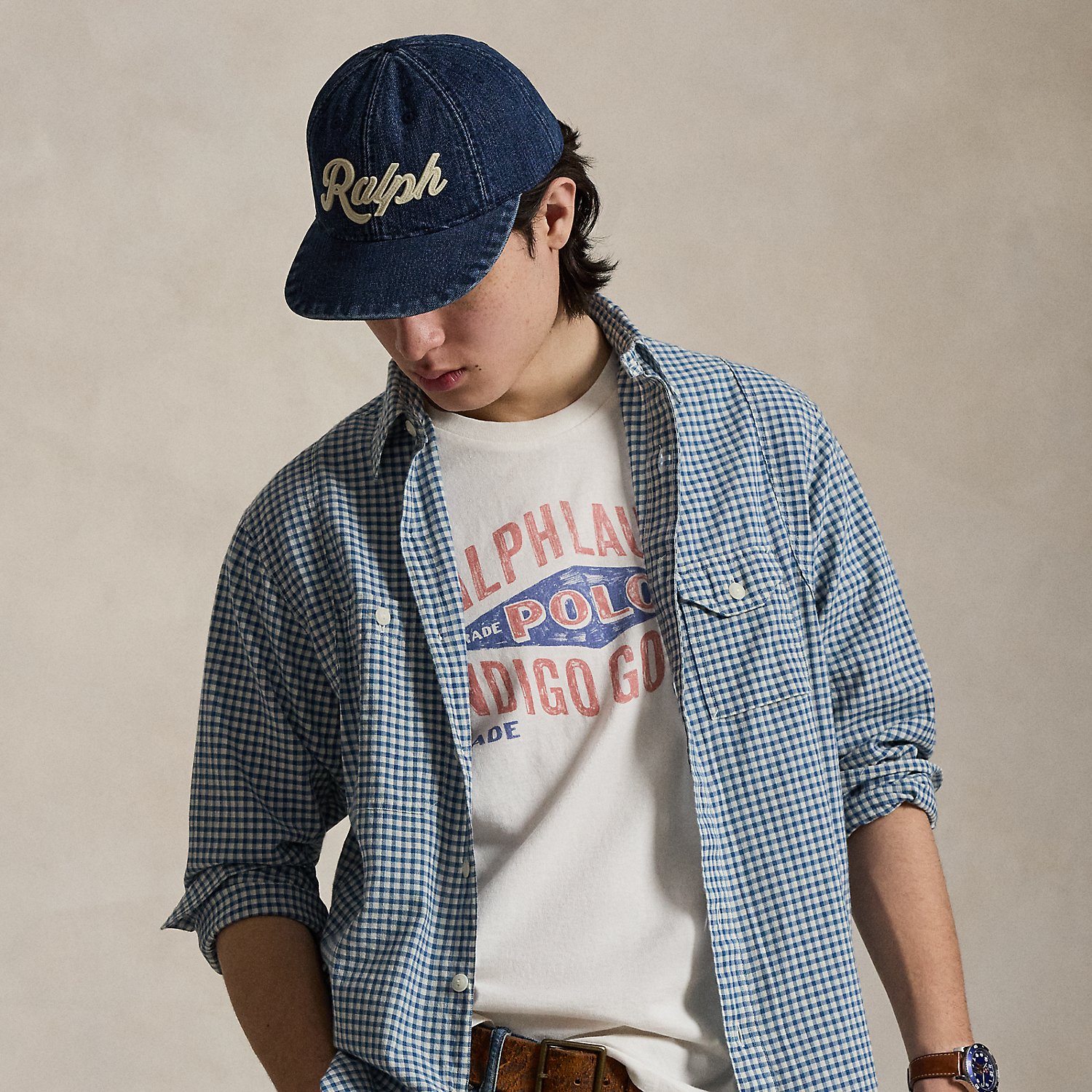 Classic Fit Indigo Gingham Workshirt by Polo Ralph Lauren