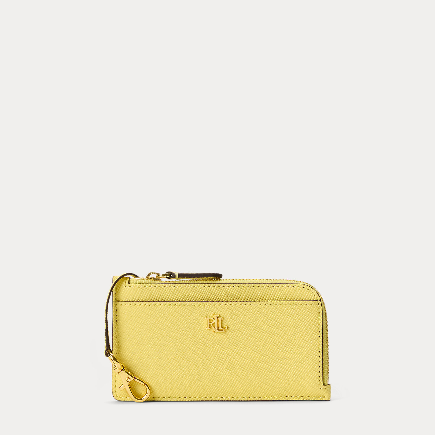 Textured Leather L-Zip Card Case