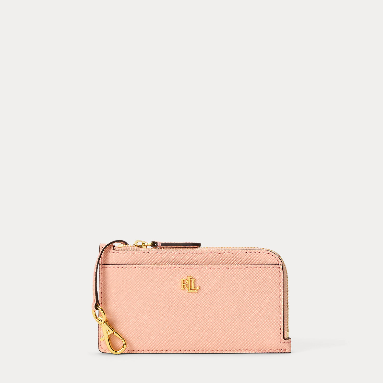Textured Leather L-Zip Card Case