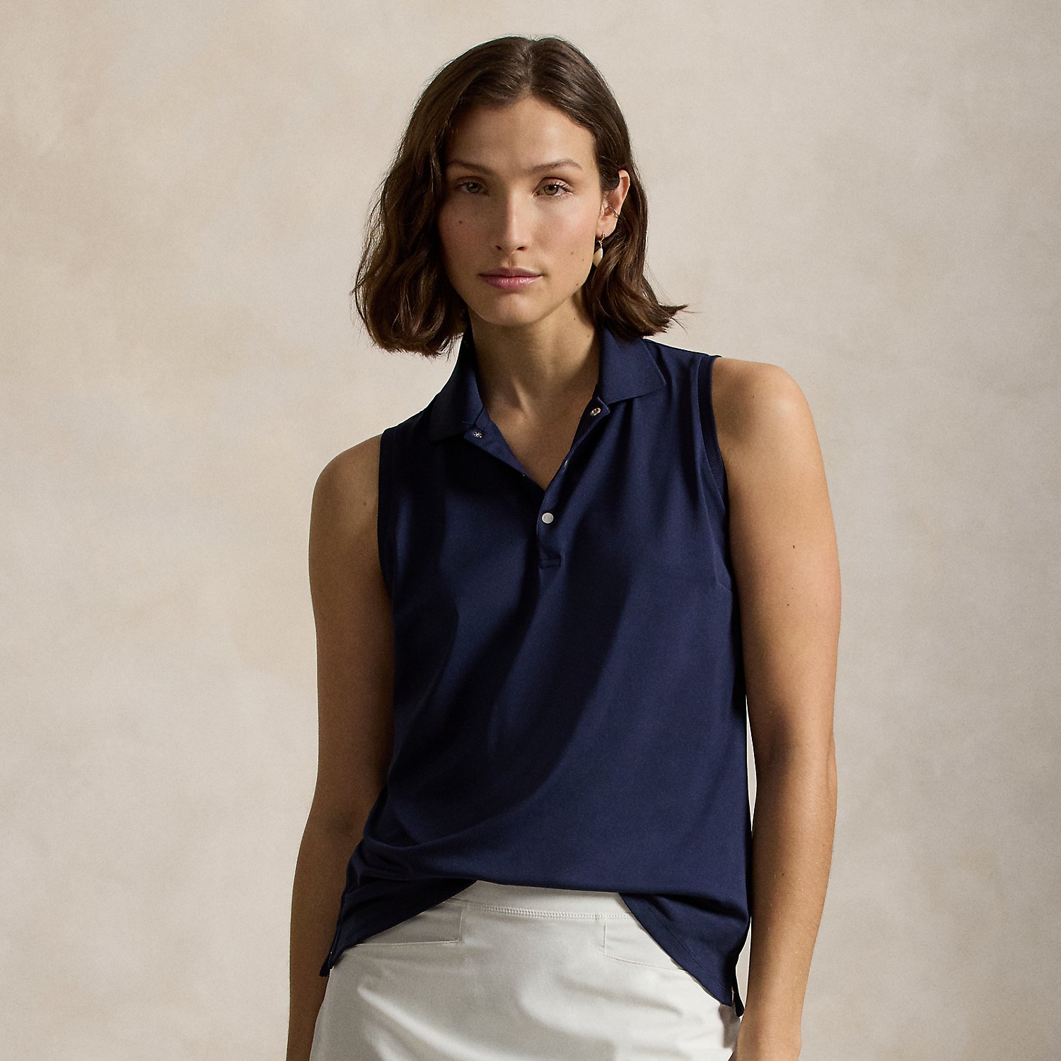 Classic Fit Sleeveless Polo Shirt
