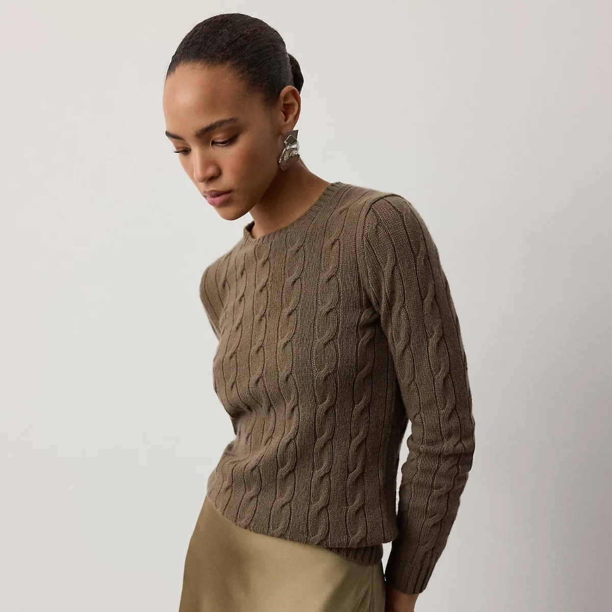 Cable-Knit Cashmere Crewneck Jumper by Ralph Lauren Collection