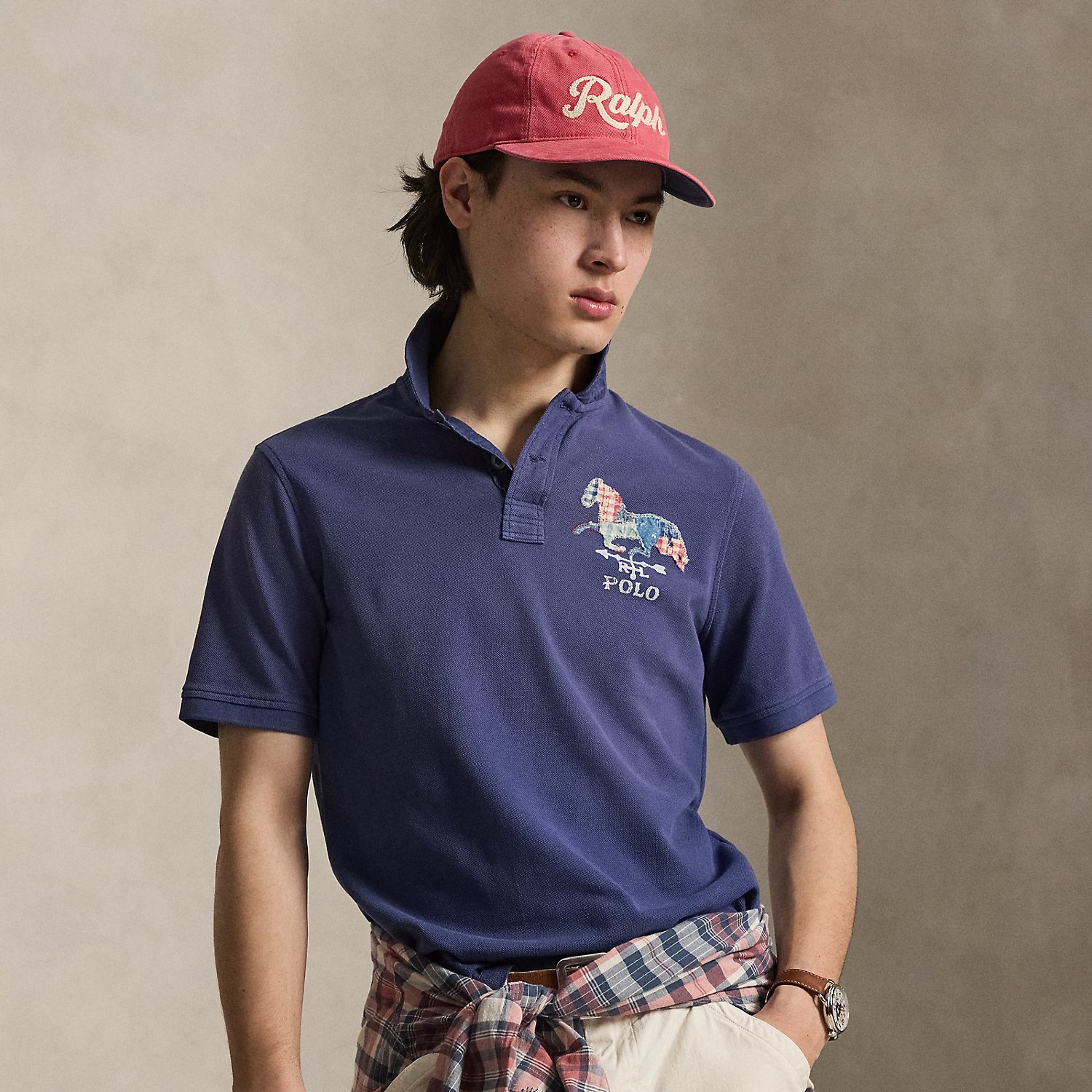 Classic Fit Horse-Appliquéd Polo Shirt