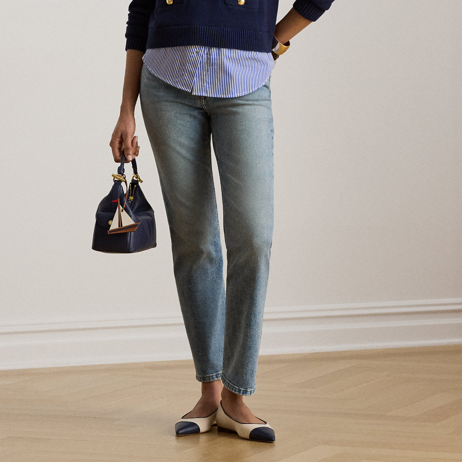 High-Rise Straight Jeans by Lauren Ralph Lauren