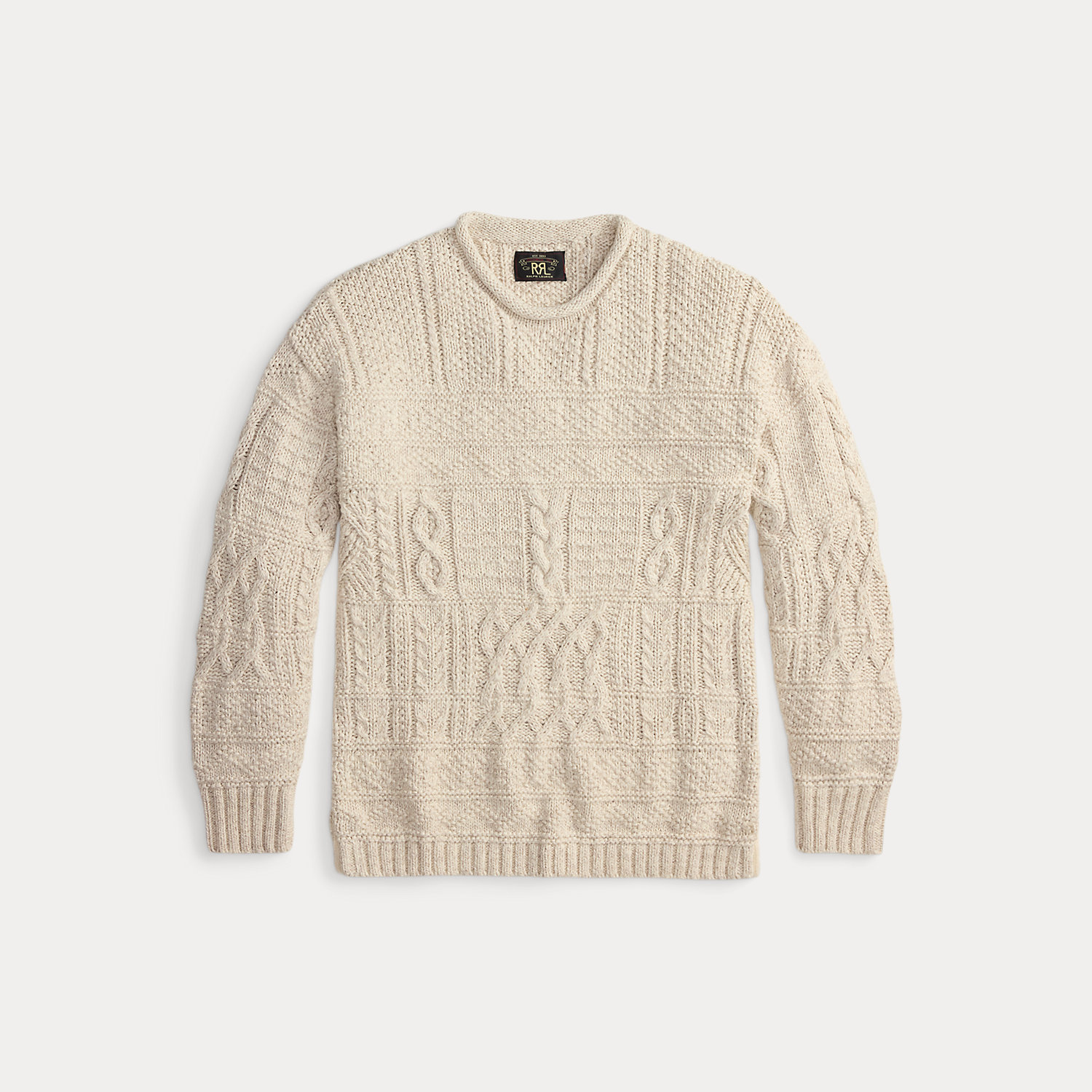 Cable-Knit Roll Neck Jumper