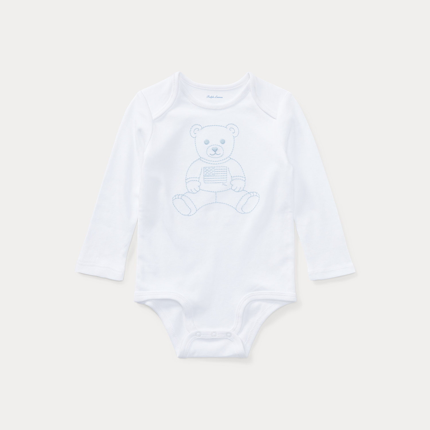 Polo Bear Cotton Interlock Bodysuit by Ralph Lauren
